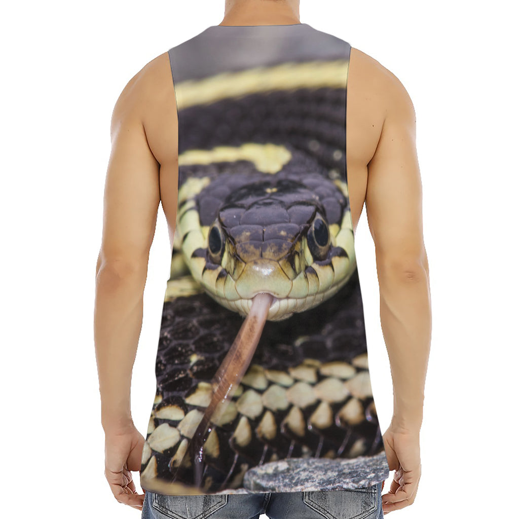 Garter Snake Print Men's Muscle Tank Top