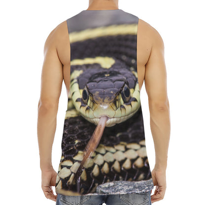 Garter Snake Print Men's Muscle Tank Top