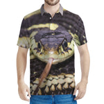 Garter Snake Print Men's Polo Shirt