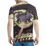 Garter Snake Print Men's Polo Shirt