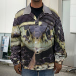 Garter Snake Print Men's Shirt Jacket