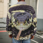 Garter Snake Print Men's Shirt Jacket
