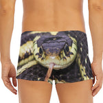 Garter Snake Print Men's Short Boxer Briefs