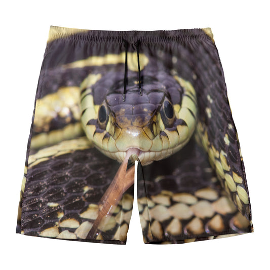 Garter Snake Print Men's Swim Trunks