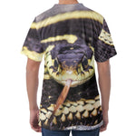Garter Snake Print Men's Velvet T-Shirt