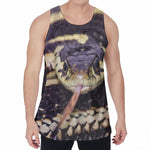 Garter Snake Print Men's Velvet Tank Top
