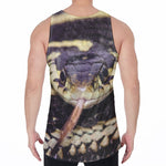 Garter Snake Print Men's Velvet Tank Top