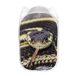 Garter Snake Print Mesh Laundry Hamper