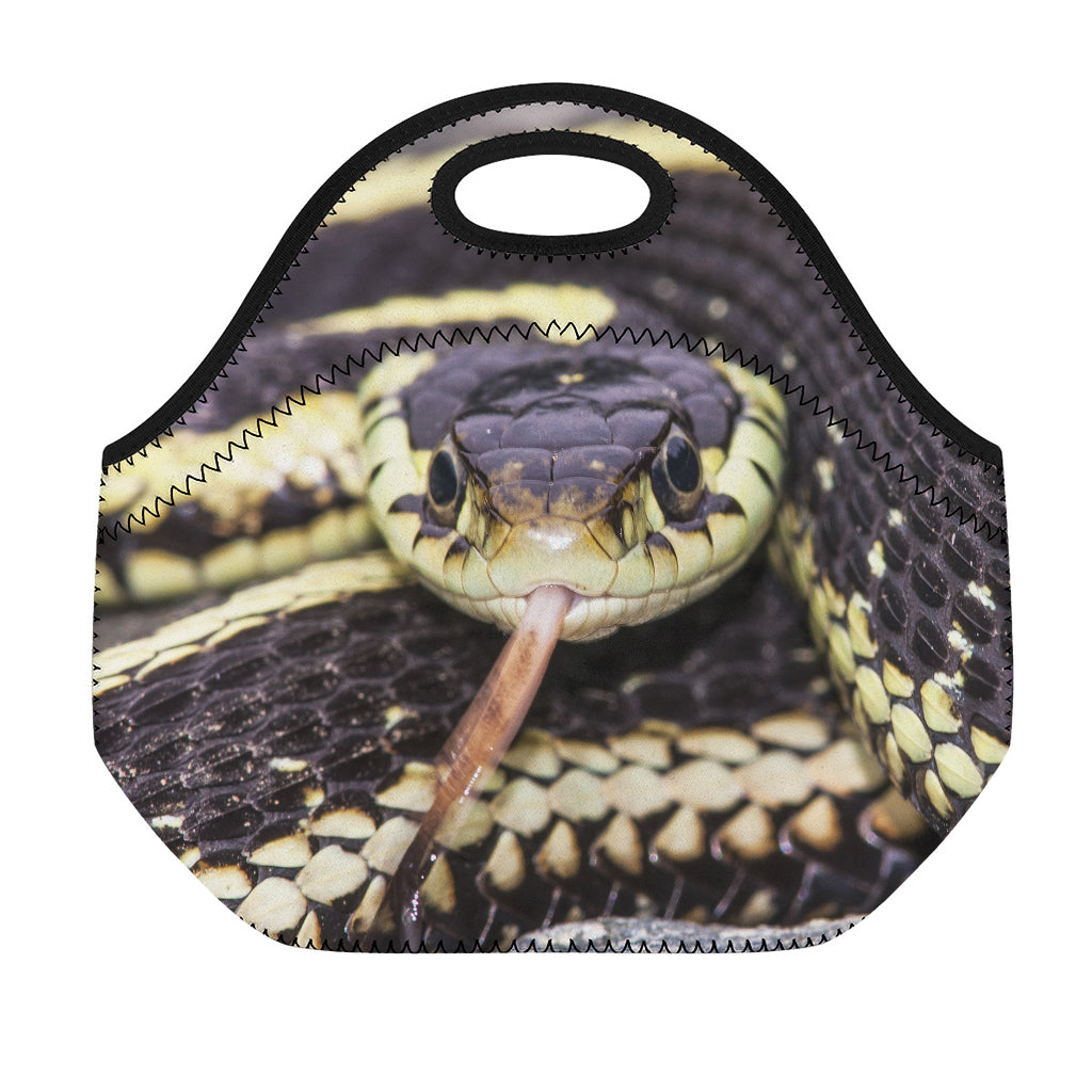 Garter Snake Print Neoprene Lunch Bag