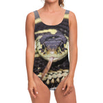Garter Snake Print One Piece Swimsuit