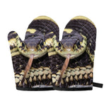 Garter Snake Print Oven Mitts