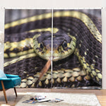 Garter Snake Print Pencil Pleat Curtains