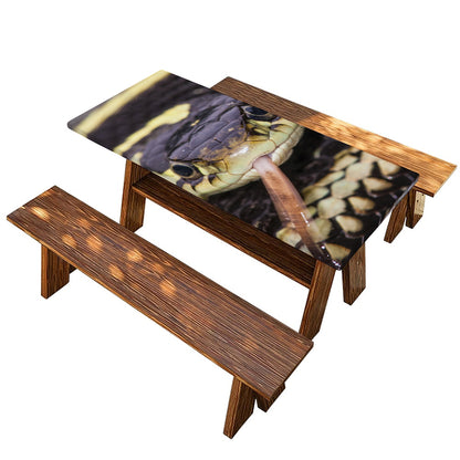 Garter Snake Print Picnic Table Cover