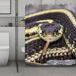 Garter Snake Print Polyester Shower Curtain