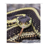 Garter Snake Print Polyester Shower Curtain