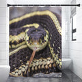 Garter Snake Print Premium Shower Curtain
