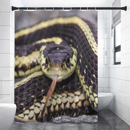 Garter Snake Print Premium Shower Curtain
