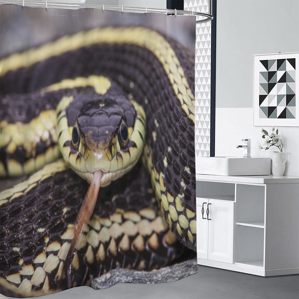 Garter Snake Print Premium Shower Curtain