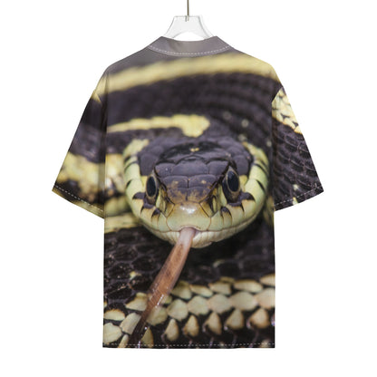 Garter Snake Print Rayon Hawaiian Shirt