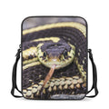 Garter Snake Print Rectangular Crossbody Bag