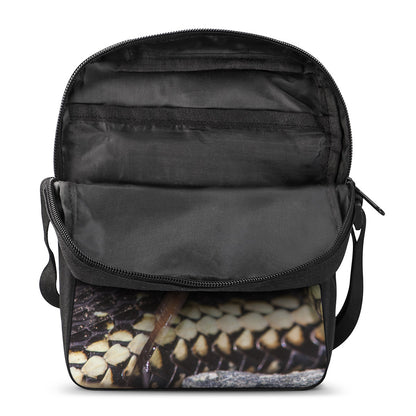 Garter Snake Print Rectangular Crossbody Bag