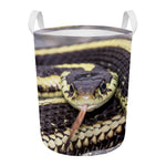 Garter Snake Print Round Laundry Basket