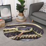 Garter Snake Print Round Rug
