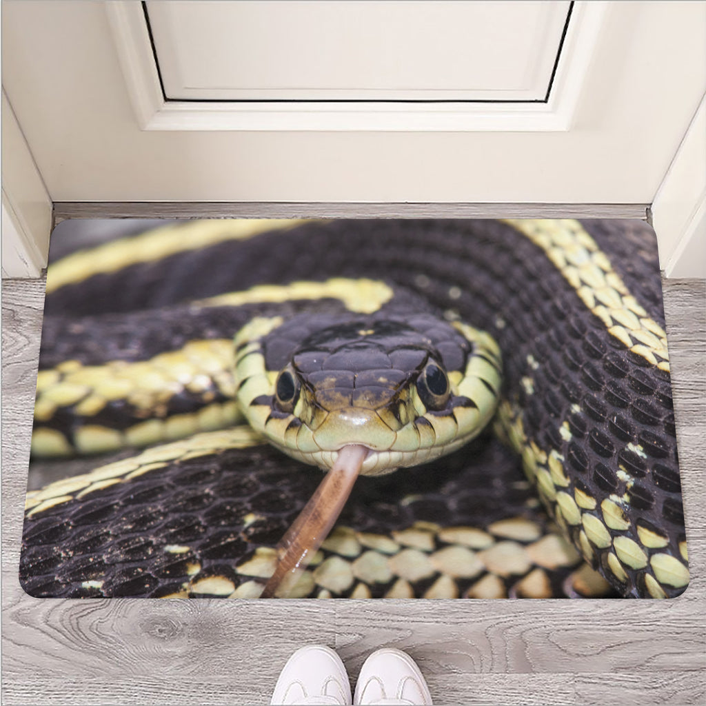 Garter Snake Print Rubber Doormat