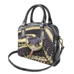 Garter Snake Print Shoulder Handbag