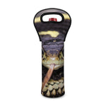 Garter Snake Print Single Neoprene Wine Tote
