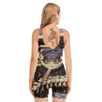 Garter Snake Print Sleeveless One Piece Swimsuit