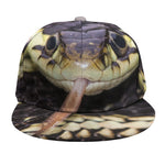 Garter Snake Print Snapback Cap