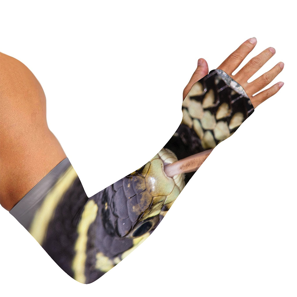 Garter Snake Print Sun Protection Arm Sleeves
