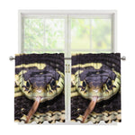Garter Snake Print Tier Curtains