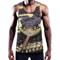 Garter Snake Print Men's Workout Tank Top