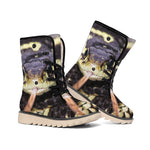 Garter Snake Print Winter Boots