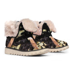 Garter Snake Print Winter Boots