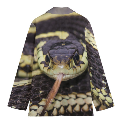 Garter Snake Print Women's Blazer