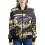 Garter Snake Print Women's Bomber Jacket