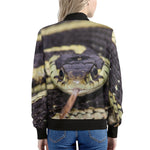 Garter Snake Print Women's Bomber Jacket