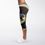 Garter Snake Print Women's Capri Leggings
