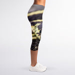 Garter Snake Print Women's Capri Leggings