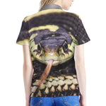 Garter Snake Print Women's Polo Shirt