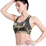 Garter Snake Print Women's Sports Bra