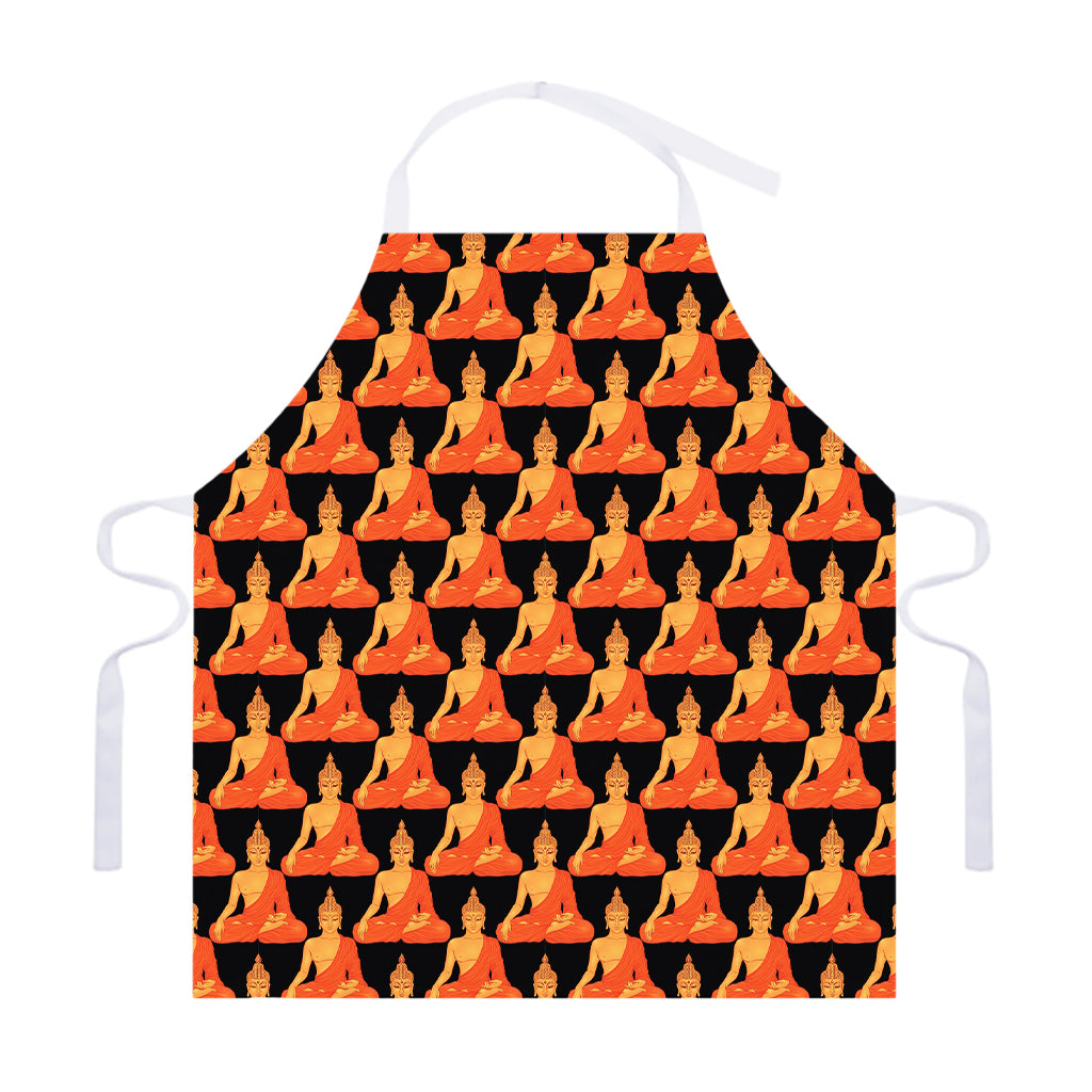 Gautama Buddha Pattern Print Adjustable Apron