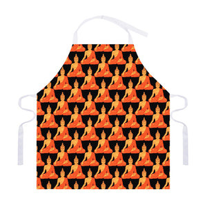 Gautama Buddha Pattern Print Adjustable Apron