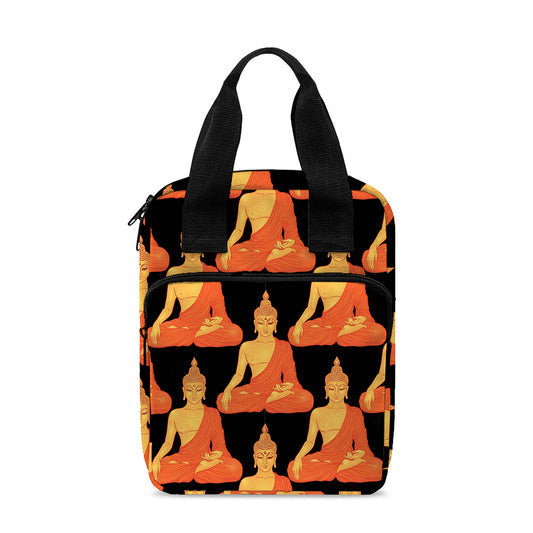 Gautama Buddha Pattern Print Bible Tote Bag