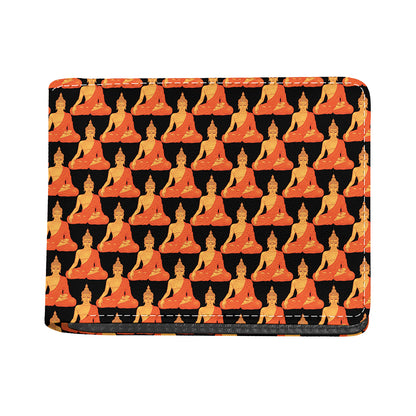 Gautama Buddha Pattern Print Bifold Wallet