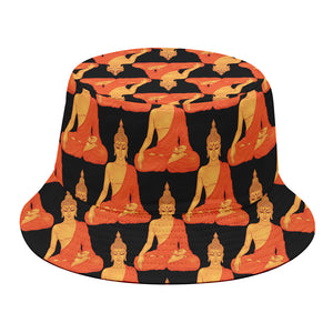 Gautama Buddha Pattern Print Bucket Hat