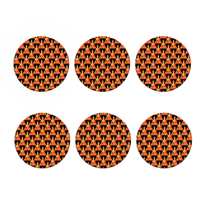 Gautama Buddha Pattern Print Coaster Set
